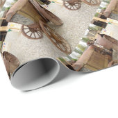 Vintage Zugmaschine Geschenkpapier (Rolleneckpunkt)