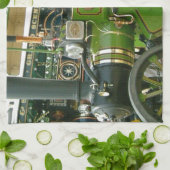 Vintage Zugmaschine Küchentuch (Gefaltet)