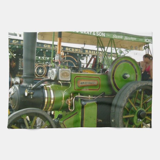 Vintage Zugmaschine Küchentuch (Horizontal)