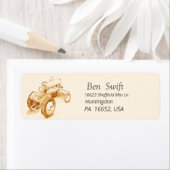 Vintage Zugmaschine - personalisiertes Etikett (Insitu)