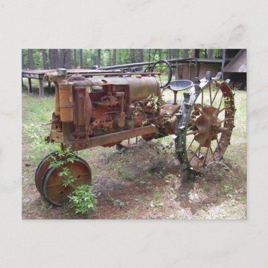 Vintage Zugmaschine Postkarte (Vorderseite)
