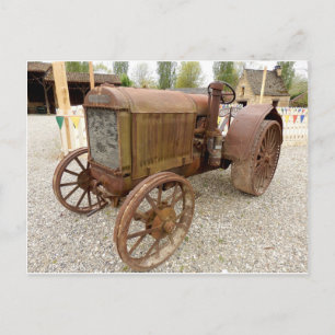 Vintage Zugmaschine Postkarte