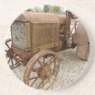 Vintage Zugmaschine Sandstein Untersetzer
