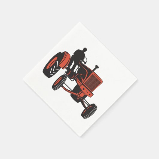 Vintage Zugmaschine Serviette (Ecke)