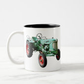 Vintage Zugmaschine Zweifarbige Tasse (Links)