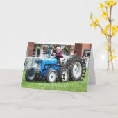 VINTAGE ZUGMASCHINEN KARTE (Gelbe Blume)