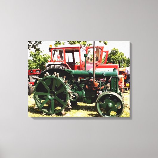 VINTAGE ZUGMASCHINEN LEINWANDDRUCK (Vorderseite)