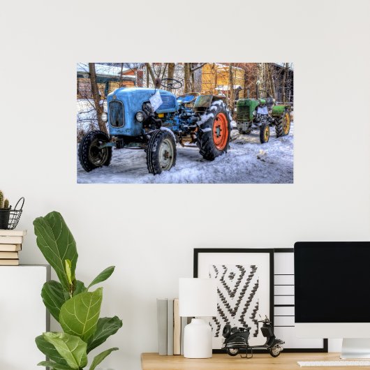 Vintage Zugmaschinen Poster (Heimbüro)