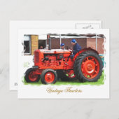 VINTAGE ZUGMASCHINEN POSTKARTE (Vorne/Hinten)