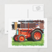 VINTAGE ZUGMASCHINEN POSTKARTE (Vorne/Hinten)