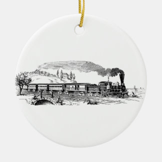 Vintage Zugskizze Keramik Ornament