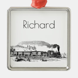 Vintage Zugskizze Ornament Aus Metall