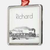 Vintage Zugskizze Ornament Aus Metall (Links)