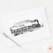 Vintage Zugskizze Rechteckiger Aufkleber (Umschlag)