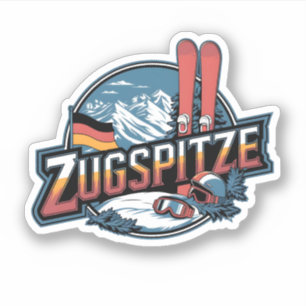 Vintage Zugspitze bayerische Outdoor-Naturgeschenk Aufkleber