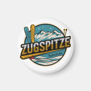 Vintage Zugspitze bayerische Outdoor-Naturgeschenk Magnet