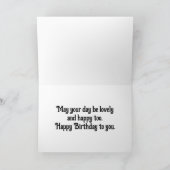 Vintage Zuhause Mama Geburtstagskarte Karte (Innenseite)