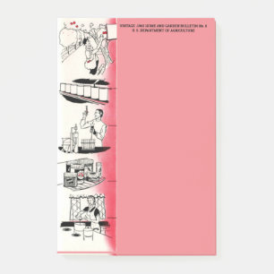 "VINTAGE ZUHAUSE UND GARTENBULLETIN Nr. 8 " Post-it Klebezettel