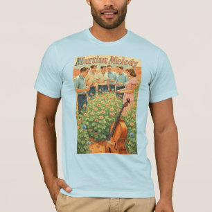 Vintage-zukünftige Marsgarten-Szene  T-Shirt