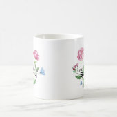 Vintage zukünftige mit Blumenfrau Customizable Kaffeetasse (Mittel)