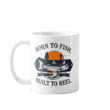 Vintage Zum Fischen Geboren Zum Spulen