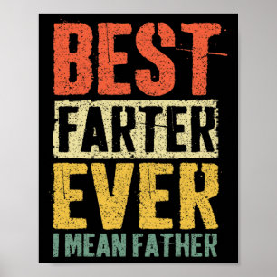 Vintage zum Vatertag Dad Weltbester Furzer Ich mei Poster