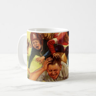 Vintage zum Vatertag, Fußball Kinder und Familienh Kaffeetasse