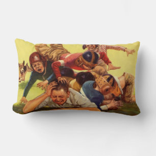 Vintage zum Vatertag, Fußball Kinder und Familienh Lendenkissen