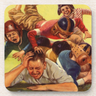 Vintage zum Vatertag, Fußball Kinder und Familienh Untersetzer