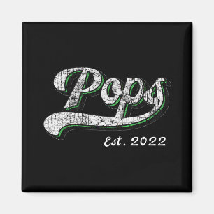 Vintage zum Vatertag Ps Est 2022 für neuen Opa Magnet