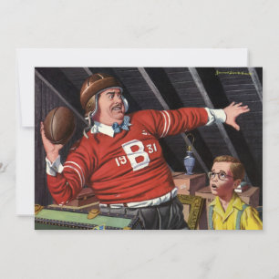Vintage zum Vatertag, Sport Football Vater und Soh Karte