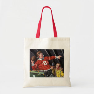 Vintage zum Vatertag, Sport Football Vater und Soh Tragetasche