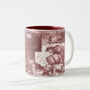 "Vintage Zupfler an der Kornküste" Zweifarbige Tasse