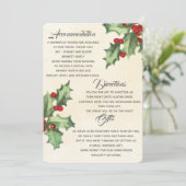 Vintage Zusatzinformation Einladung (Stehend Vorderseite)