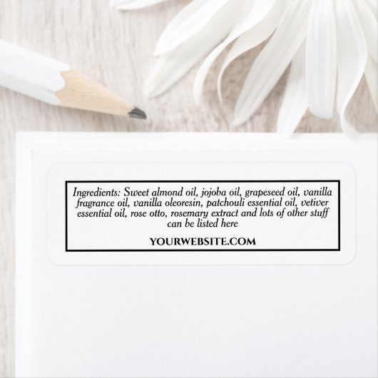 Vintage Zutaten, weiß, schwarz (Insitu)