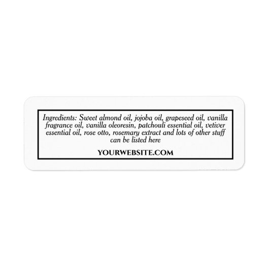 Vintage Zutaten, weiß, schwarz (Vorne)