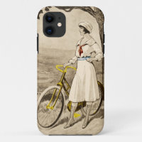 Vintage Zwanzigerjahre Frauen-Fahrrad-Anzeige