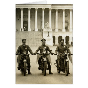 Vintage Zwanzigerjahre Motorrad-Polizisten