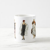 Vintage Zwanzigerjahre Prallplatten-Mode Kaffeetasse (Mittel)