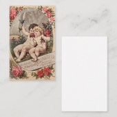 Vintage Zwei Engel mit Blume Visitenkarte (Vorne/Hinten)