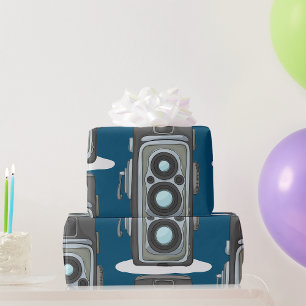 Vintage-Zwei-Objektiv-Reflexkamera TLR-Kamera Geschenkpapier