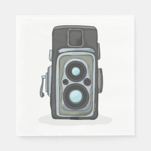 Vintage-Zwei-Objektiv-Reflexkamera TLR-Kamera Serviette
