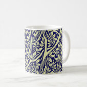 Vintage Zweige: Baummuster Kaffeetasse (VorderseiteRechts)