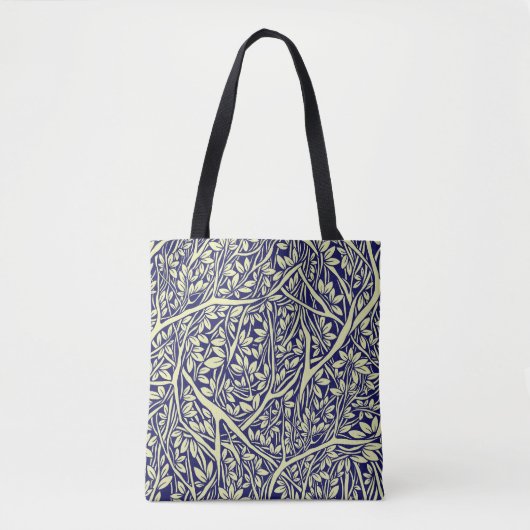 Vintage Zweige: Baummuster Tasche (Vorderseite)