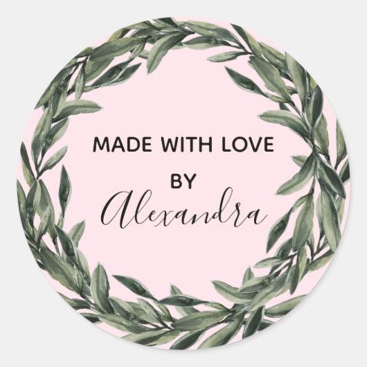 Vintage Zweigniederlassung von handgefertigten Pro Runder Aufkleber (Vorderseite)