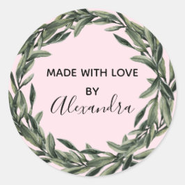 Vintage Zweigniederlassung von handgefertigten Pro Runder Aufkleber