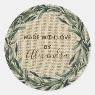 Vintage Zweigstelle für handgefertigte Produkte Tr Runder Aufkleber