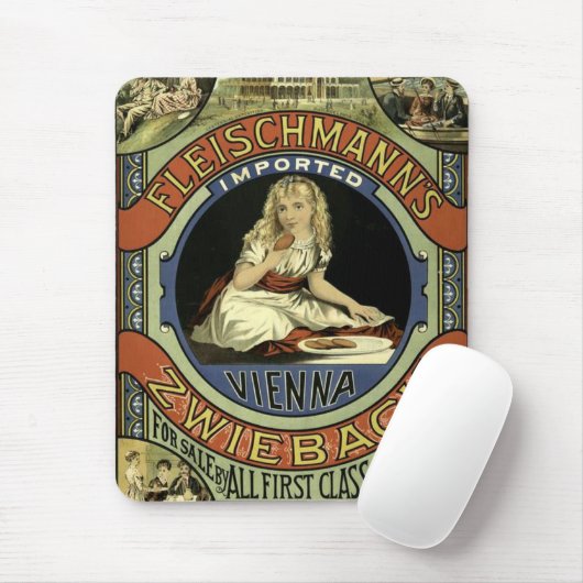Vintage Zwieback-Werbung Mousepad (Mit Mouse)