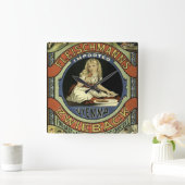 Vintage Zwieback-Werbung Quadratische Wanduhr (Zuhause)