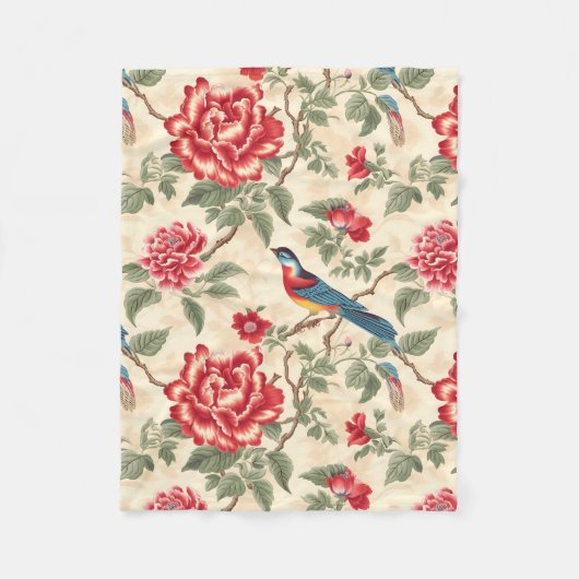 Vintage Zwiebelchinoiserie Fleecedecke (Vorderseite)